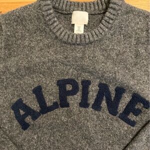H&M Gray and Blue Crewneck Sweater